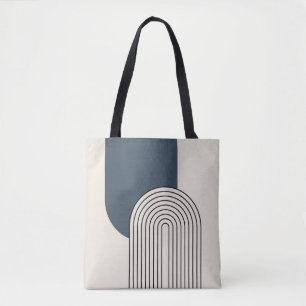Line Art des Mid Centres mit dunkelblauem Bogen Tasche