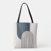 Line Art des Mid Centres mit dunkelblauem Bogen Tasche (Rückseite)