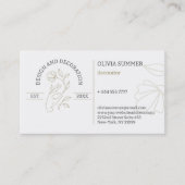 Line Art Design & Decorator Visitenkarte (Vorderseite)