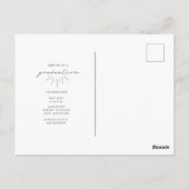 Line Art Emerald Graduation Party Foto Postkarte (Rückseite)