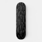 Line Art Eucalyptus Pattern Skateboard (Vorderseite)