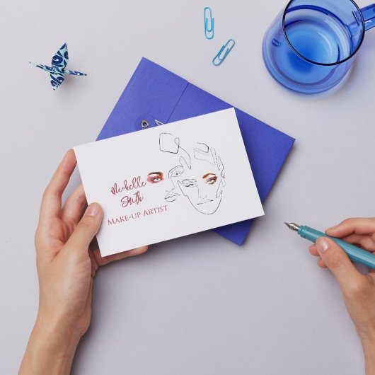 Line Art Fashion macht sich die Künstlermarkierung Postkarte