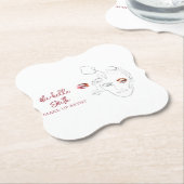 Line Art Fashion macht sich die Künstlermarkierung Untersetzer (angewinkelt)