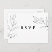 Line Art Foliage Leaf UAWG Postkarte (Vorne/Hinten)