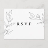 Line Art Foliage Leaf UAWG Postkarte (Vorderseite)