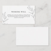 Line Art Foliage Leaf wünscht gut Einschließkarte Begleitkarte (Vorne/Hinten)