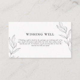 Line Art Foliage Leaf wünscht gut Einschließkarte Begleitkarte