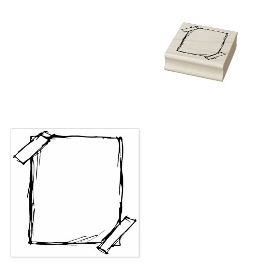 Line Art Frame, Journal Gummistempel (Stempel)