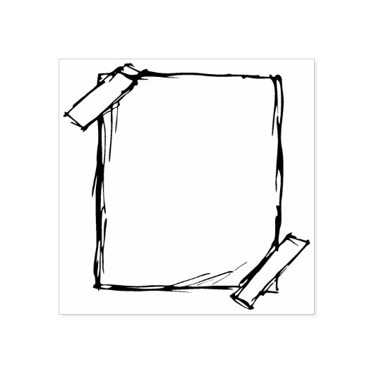 Line Art Frame, Journal Gummistempel (Prägung)