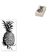Line Art Fruit Illustration - Ananas Gummistempel (Stempel)