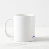 LIne Art Funny Cat Personalisiert Kaffeetasse (Links)