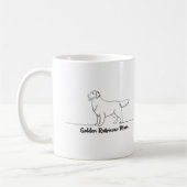 Line Art Golden Retriever Hund Mama Geschenk Tasse (Links)