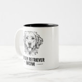Line Art Golden Retriever Hund Mama Geschenk Tasse (Vorderseite Links)