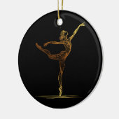 Line Art Illustration einer Ballettweibin Keramik Ornament (Links)