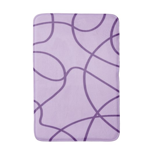 Line Art in Lila Badematte (Vorderseite Vertikal)