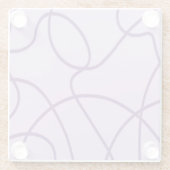 Line Art in Lila Glasuntersetzer (Rückseite)