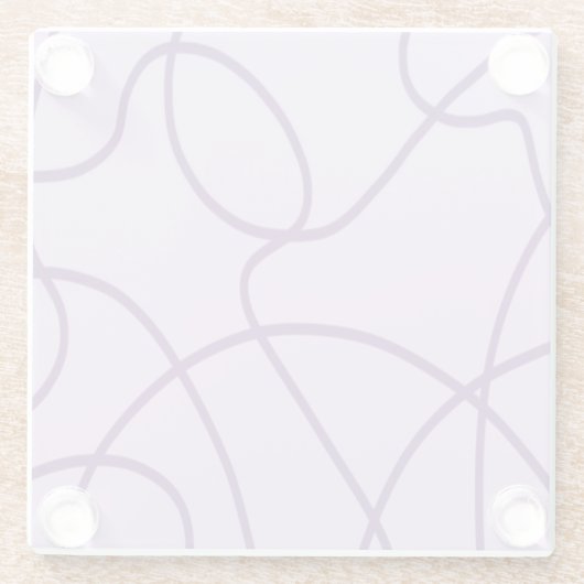 Line Art in Lila Glasuntersetzer (Rückseite)