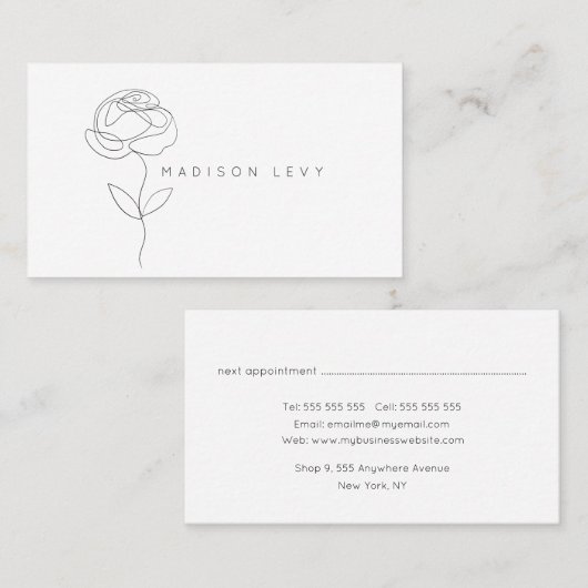 Line Art Ink Modern Native Artisan Business Terminkarte (Vorne/Hinten)