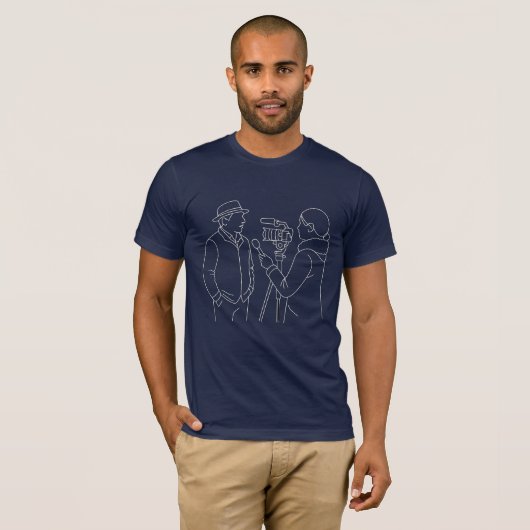 Line Art Interview Camera T-Shirt (Vorne ganz)