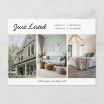 Line Art Just Listed Neutral Real Estate Agent