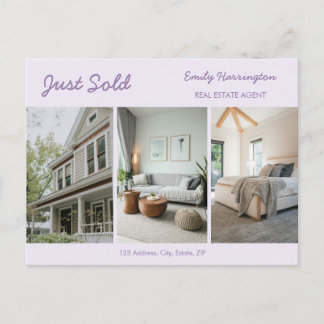 Line Art Just Sold Mauve Real Estate Agent Postkarte
