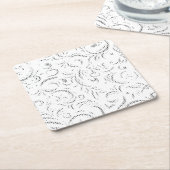 Line Art, Kangaroo, Ghost Paper Untersetzer (angewinkelt)