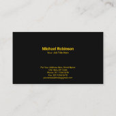 Line Art Leute, die an Computern arbeiten | Gelb Visitenkarte (Rückseite)