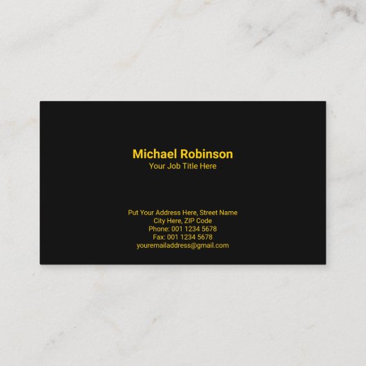 Line Art Leute, die an Computern arbeiten | Gelb Visitenkarte (Rückseite)