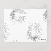 Line Art, Light Gray, Geyser Postcard Postkarte (Rückseite)