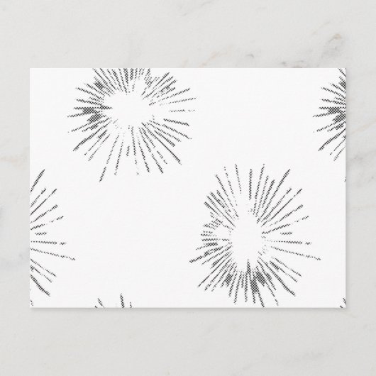 Line Art, Light Gray, Geyser Postcard Postkarte (Vorderseite)