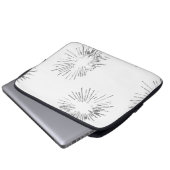 Line Art, Light Grey, Geyser Electronics Bag Laptopschutzhülle (Vorne Knopf)