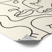 Line Art Many Faces Poster (Ecke)