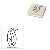 Line Art Minimalistischer Pinguin Gummistempel (Stempel)