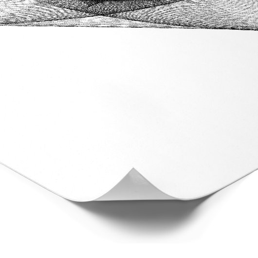 Line Art mit einer acht Symmetrie Poster (Ecke)