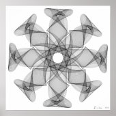 Line Art mit einer acht Symmetrie Poster (Vorne)