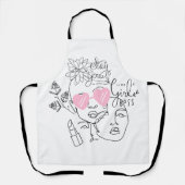Line ART MIT QUOTE Schürze (Vorderseite)