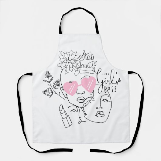 Line ART MIT QUOTE Schürze (Vorderseite)