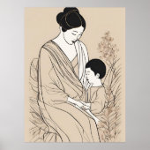 Line Art Motherhood Print Poster (Vorne)