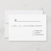Line Art Mountains Terracotta Wedding RSVP Card (Rückseite)