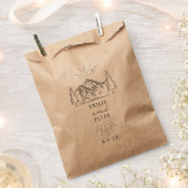 Line Art Mountains Wedding retten das Datum Bevorz Geschenktütchen (Ausgeschnitten)