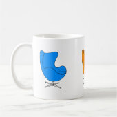 Line Art of Egg-Stuhl - 32 Farben - 3 Bild Kaffeetasse (Links)