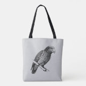 Line Art of Parrot (Black) Fine Art Tasche (Rückseite)