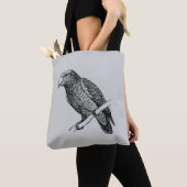 Line Art of Parrot (Black) Fine Art Tasche (Von Nahem)