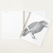 Line Art of Parrot (Gray) Fine Art Planer (Anzeige)