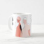 Line Art of Women Kaffeetasse (Vorderseite Links)