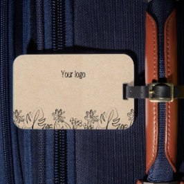  Line Art on Kraft Paper  Gepäckanhänger