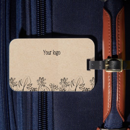  Line Art on Kraft Paper  Gepäckanhänger (Vorderseite Insitu 4)