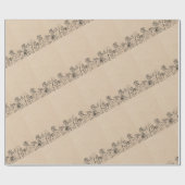  Line Art on Kraft Paper  Geschenkpapier (Flach)