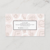 Line Art Pasta Beauty Hair Visitenkarte (Rückseite)