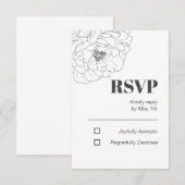 Line Art Peony (Vorne/Hinten)